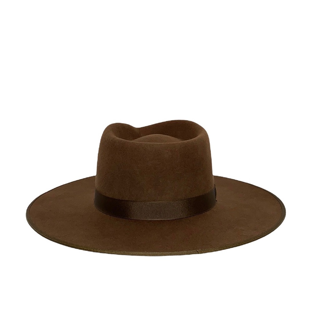 Lack Of Color Wide Brim Fedora in Dark Brown - Picture 3 of 8